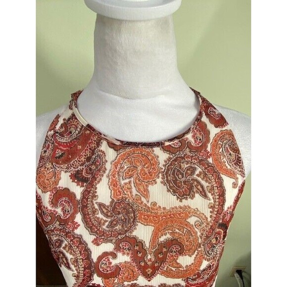 Violet + Claire Sz S Paisley Sleeveless Lightweight Sleeveless Blouse Layered - Picture 2 of 11